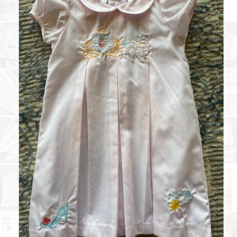 Lulu Bebe Pink Carriage Dress, Size 4T